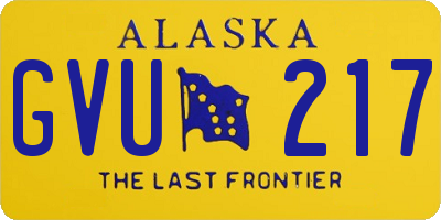 AK license plate GVU217