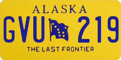 AK license plate GVU219