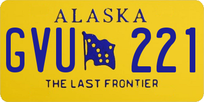 AK license plate GVU221