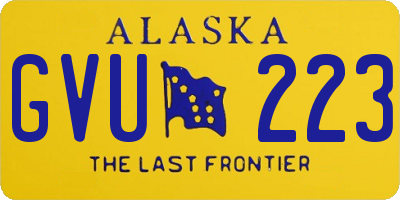 AK license plate GVU223
