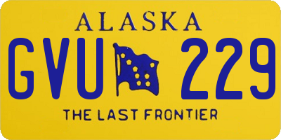 AK license plate GVU229