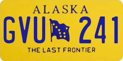 AK license plate GVU241