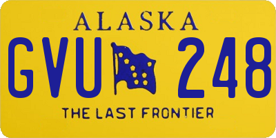 AK license plate GVU248