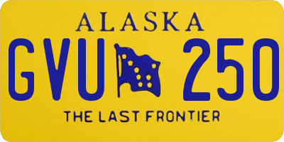 AK license plate GVU250