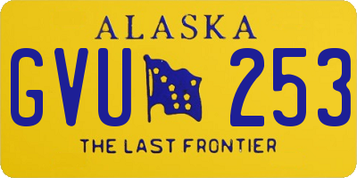 AK license plate GVU253