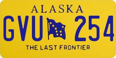 AK license plate GVU254