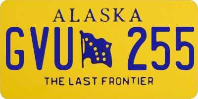 AK license plate GVU255
