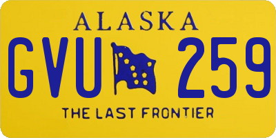 AK license plate GVU259