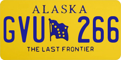 AK license plate GVU266