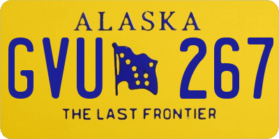 AK license plate GVU267