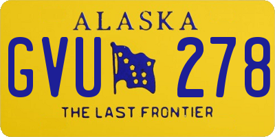 AK license plate GVU278