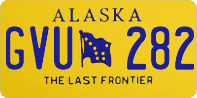 AK license plate GVU282