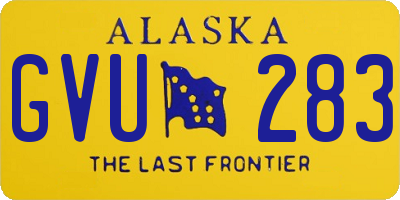 AK license plate GVU283