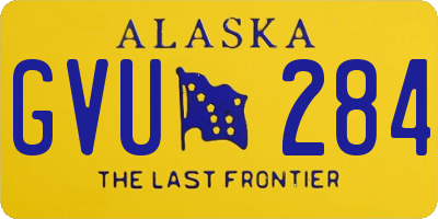 AK license plate GVU284