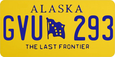 AK license plate GVU293