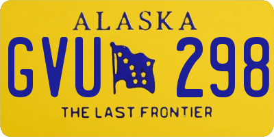 AK license plate GVU298