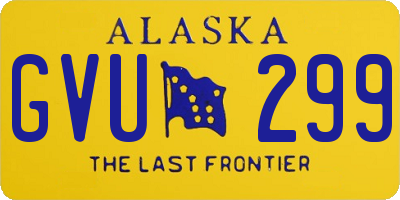 AK license plate GVU299