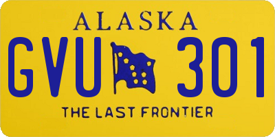 AK license plate GVU301