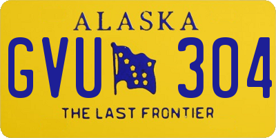 AK license plate GVU304