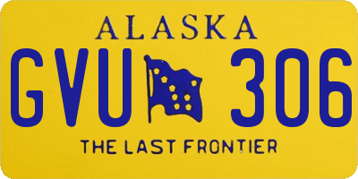 AK license plate GVU306