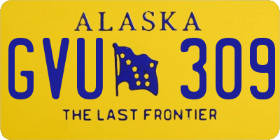 AK license plate GVU309