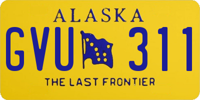 AK license plate GVU311