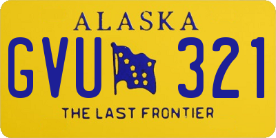 AK license plate GVU321