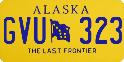 AK license plate GVU323