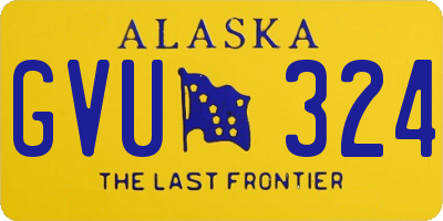 AK license plate GVU324