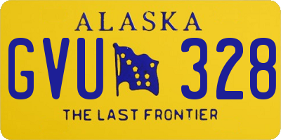 AK license plate GVU328