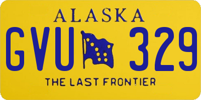 AK license plate GVU329