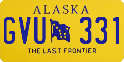 AK license plate GVU331