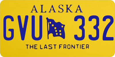 AK license plate GVU332