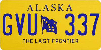 AK license plate GVU337