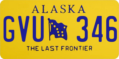 AK license plate GVU346