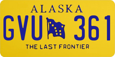 AK license plate GVU361