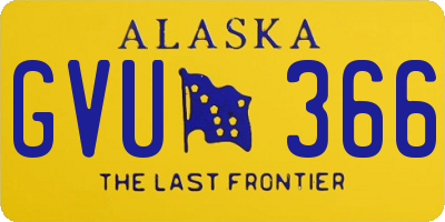 AK license plate GVU366