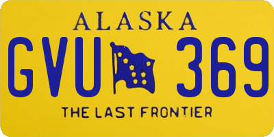 AK license plate GVU369