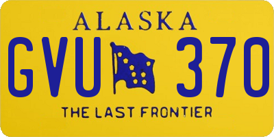 AK license plate GVU370