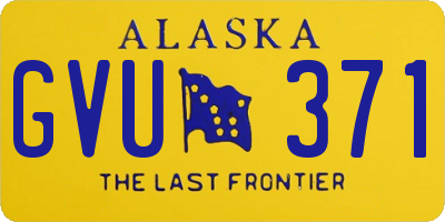 AK license plate GVU371