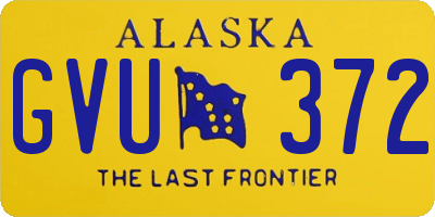 AK license plate GVU372