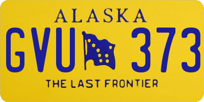 AK license plate GVU373