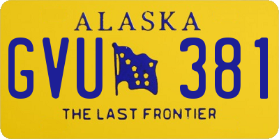 AK license plate GVU381