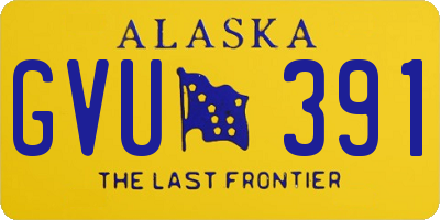 AK license plate GVU391