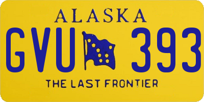 AK license plate GVU393