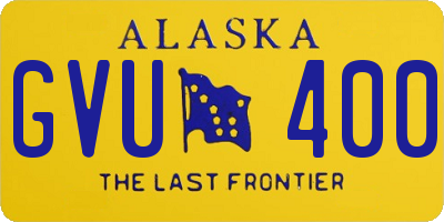 AK license plate GVU400