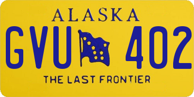 AK license plate GVU402