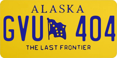 AK license plate GVU404