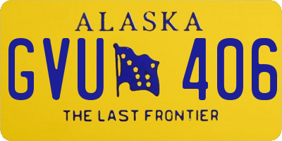 AK license plate GVU406