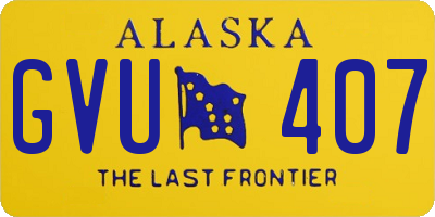 AK license plate GVU407